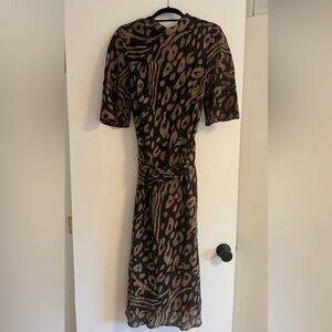 & Other Stories Leopard Midi Dress